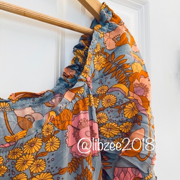 Boho Chic Floral A-Line Mini Dress NEW - Picture 13 of 15